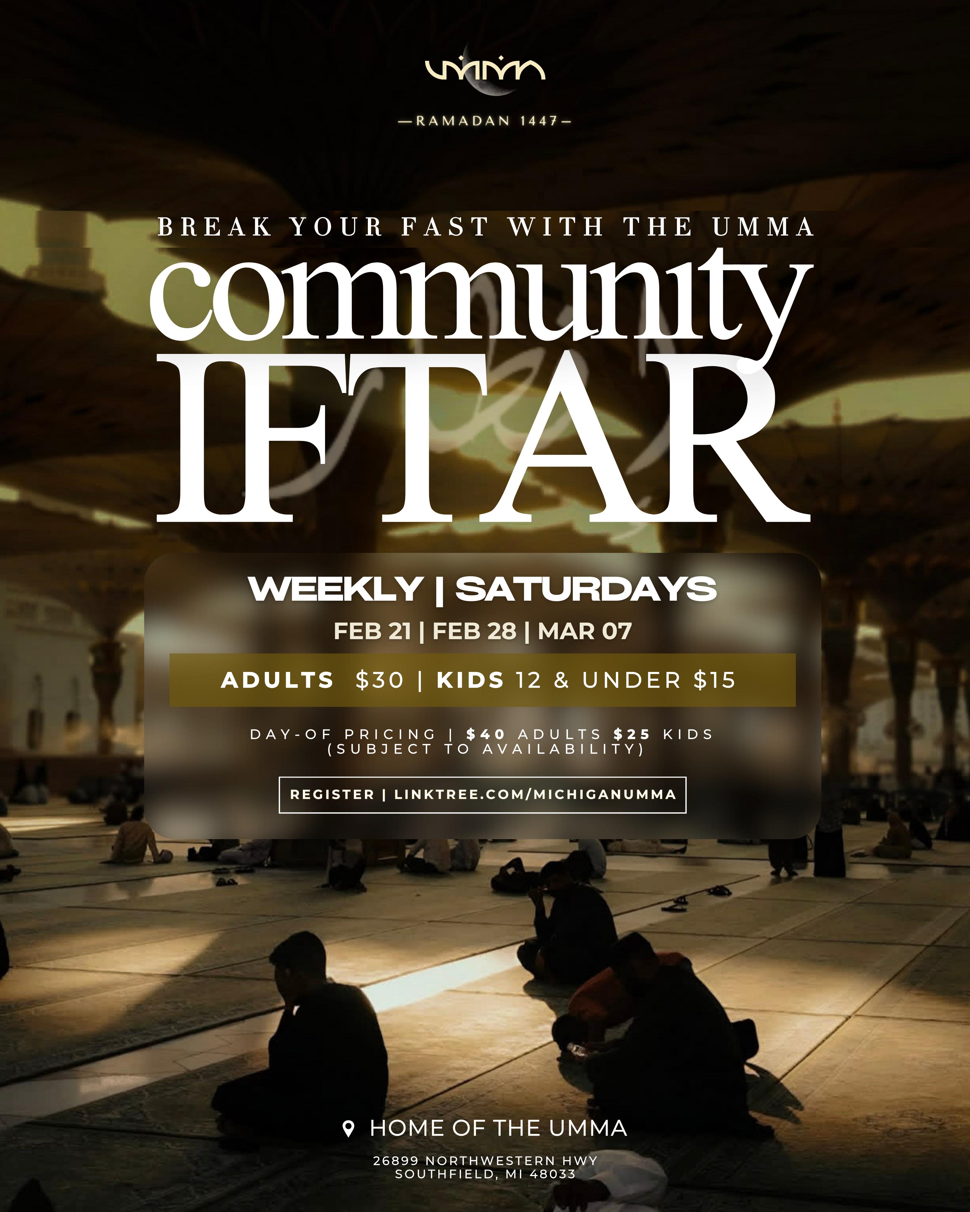 Community Iftar flyer